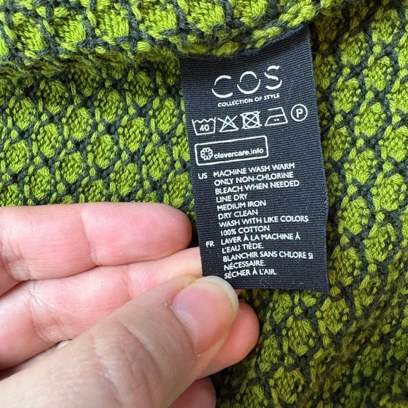 COS Textured Raised Knit Honeycomb Pull Over Relaxed Sweater Dress Tunic L - Picture 6 of 6